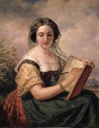 Huntington Daniel A Portrait of Mlle Rosina, A Jewess oil painting